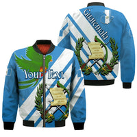 (Custom Personalised) Guatemala Bomber Jacket Resplendent Quetzal Gorgeous LT13 - Wonder Print Shop