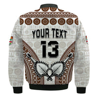 Custom Text and Number Fiji Rugby Bati Bomber Jacket Proud Tapa Pattern LT13 - Wonder Print Shop