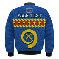 Custom Personalised Tafea Province Bomber Jacket Vanuatu Pig Tusk Polynesian Flag Style - Wonder Print Shop