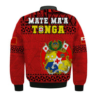 Tonga Rugby Bomber Jacket Mate Maa Tonga Pacific Ngatu Black - Wonder Print Shop