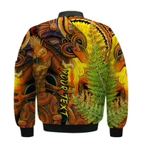 Custom Personalised Hei Tiki Maori Bomber Jacket Fern Aotearoa Ta Moko Sun LT13 - Wonder Print Shop
