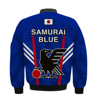 Japan Football Bomber Jacket Samurai Blue World Cup 2022 - Wonder Print Shop