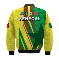 Senegal Football Bomber Jacket Allez Les Lions Sporty Style - Wonder Print Shop