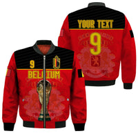 (Custom Text And Number) Belgium Football 2022 Bomber Jacket De Rode Duivels Sporty Style - Wonder Print Shop