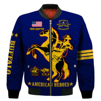 (Custom Text And Chapter) Buffalo Soldiers Bomber Jacket BSMC United States Army Simple Style - Wonder Print Shop