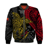 Custom Text and Number Papua New Guinea Bomber Jacket Raggiana Birds Of Paradise Happy 47th Independence Day LT13 - Wonder Print Shop