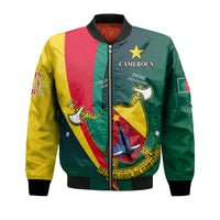 (Custom Text and Number) Cameroon Bomber Jacket Map Cameroun Style Flag LT13 - Wonder Print Shop