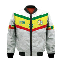 (Custom Personalised) Senegal Football 2022 Bomber Jacket Champion Teranga Lions Mix African Pattern LT13 - Wonder Print Shop