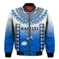 Fiji Bomber Jacket Kaiviti Fijian Special Tapa Pattern - Wonder Print Shop