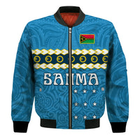 Custom Personalised Sanma Province Bomber Jacket Vanuatu Pig Tusk Polynesian Flag Style - Wonder Print Shop
