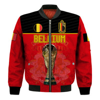 Belgium Football 2022 Bomber Jacket De Rode Duivels Sporty Style - Wonder Print Shop