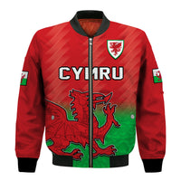 Wales Football Bomber Jacket World Cup 2022 Come On Cymru Yma O Hyd - Wonder Print Shop