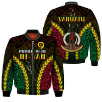 Vanuatu Indigenous Bomber Jacket Proud To Be Ni Vanuatu Polynesian Pattern LT13 - Wonder Print Shop