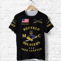 Custom Buffalo Soldiers Motorcycle Club BSMC T Shirt Simple Style Black LT8 - Wonder Print Shop
