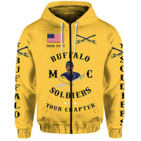 Custom Buffalo Soldiers Motorcycle Club Hoodie BSMC Simple Style Gold LT8 - Wonder Print Shop