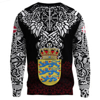 Viking Sweatshirt - Denmark Viking Symbol RLT12 - Wonder Print Shop