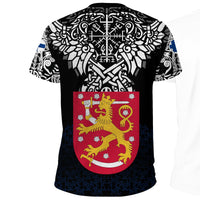 Viking T Shirt Finland Viking Symbol RLT12 - Wonder Print Shop