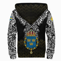 Viking Sherpa Hoodie - Sweden Viking Symbol RLT12 - Wonder Print Shop