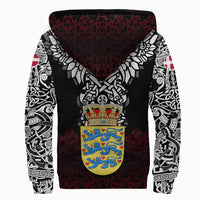 Viking Sherpa Hoodie - Denmark Viking Symbol RLT12 - Wonder Print Shop
