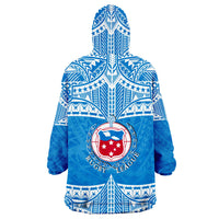 Toa Samoa Rugby Wearabla Blanket Hoodie Blue Sky LT6 - Wonder Print Shop