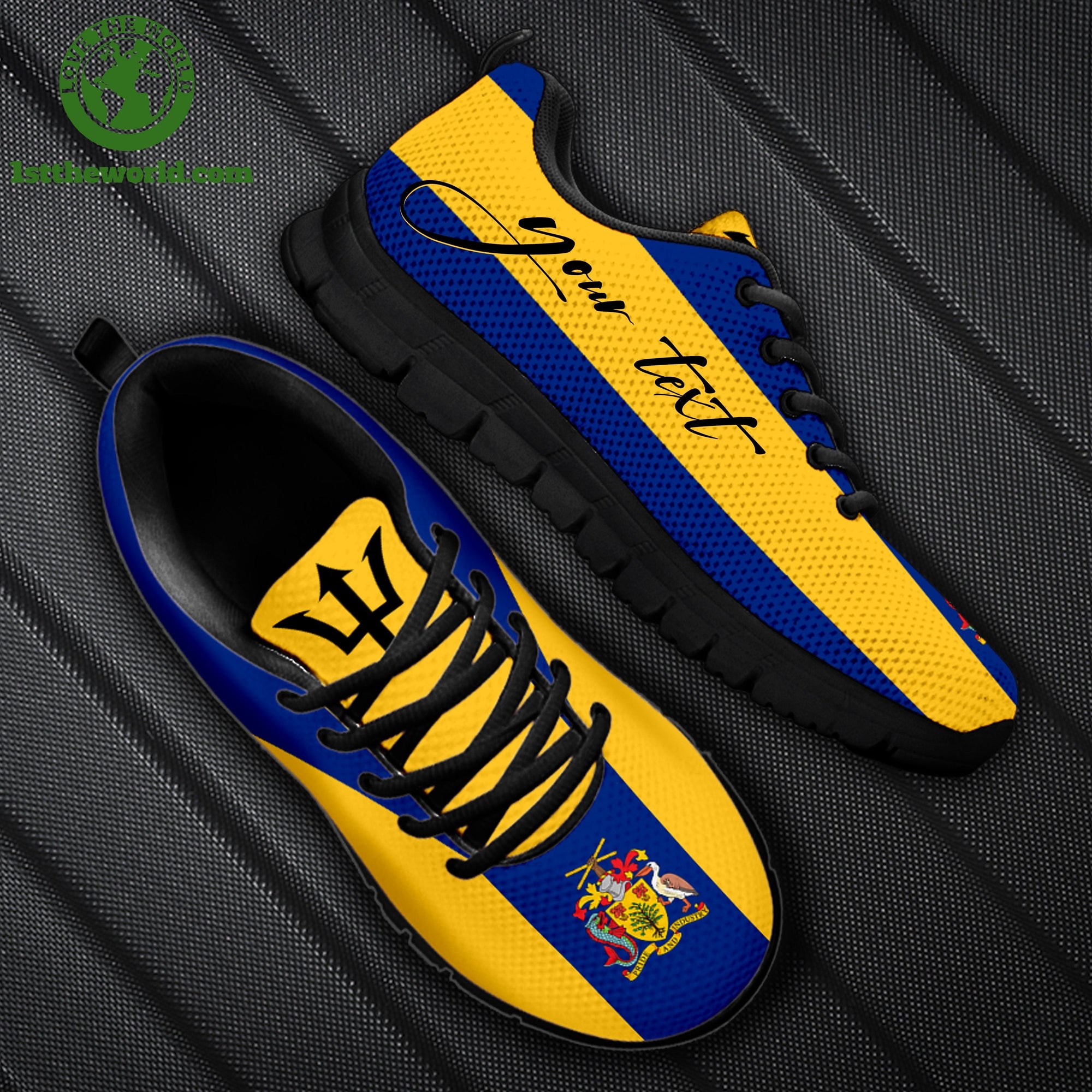 custom-barbados-sneakers-trident-flag-coat-of-arms-personalized-signature