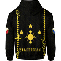 Philippines Hoodie Pechera With Side Barong Patterns - Wonder Print Shop