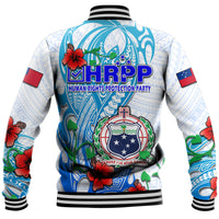 Special Samoa HRPP Party Baseball Jacket Tribal Samoan Hibiscus Design LT9 - Wonder Print Shop