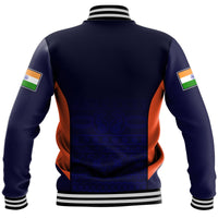 India National Cricket Team Baseball Jacket Men In Blue Sports Style LT9 - Wonder Print Shop