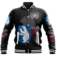 (Custom) Viking - Greenland Flag and Map Baseball Jackets style Viking Geri and Freki RLT12 - Wonder Print Shop