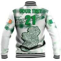 (Custom Personalised And Number) Ireland Cross Cricket Team Baseball Jacket Celtic Irish Green Pattern Unique LT9 - Wonder Print Shop