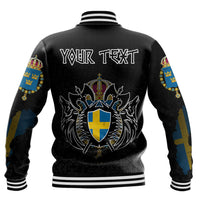 (Custom) Viking - Sweden Flag and Map (1) Baseball Jacket style Viking Geri and Freki RLT12 - Wonder Print Shop