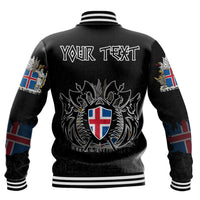(Custom) Viking - Iceland Flag and Map Baseball Jackets style Viking Geri and Freki RLT12 - Wonder Print Shop