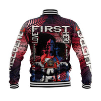 Father's Day - New Zealand Firefighter Dad Baseball Jacket - Maori Pattern Style LT9 - Wonder Print Shop