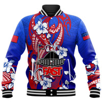 (Custom Personalised) Special Samoa FAST Party Baseball Jacket Tribal Samoan Hibiscus Design LT9 - Wonder Print Shop