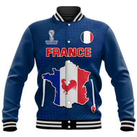 (Custom Personalised) France Football World Cup 2022 With Flag Map Baseball Jacket LT9 - Wonder Print Shop