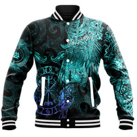 Viking Clothing Viking Odin Tattoo Cyan Version Baseball Jackets RLT12 - Wonder Print Shop