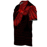 Viking Clothing Viking Odins Raven Tattoo Red Version Baseball Jersey RLT12 - Wonder Print Shop