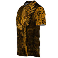 Viking Clothing Vegvisir With Raven Viking Compass Gold Version Baseball Jersey RLT12 - Wonder Print Shop
