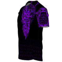 Viking Clothing Viking Compass Vegvisir Tattoo Purple Version Baseball Jersey RLT12 - Wonder Print Shop