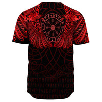 Viking Clothing Viking Odin's Celtic Two Ravens Red Version Baseball Jersey RLT12 - Wonder Print Shop