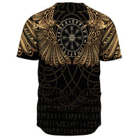 Viking Clothing Viking Odin's Celtic Two Ravens Gold Version Baseball Jersey RLT12 - Wonder Print Shop