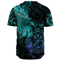 Viking Clothing Viking Odin Tattoo Cyan Version Baseball Jersey RLT12 - Wonder Print Shop