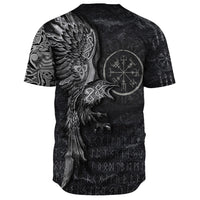 Viking Clothing Vegvisir With Raven Viking Compass Baseball Jersey RLT12 - Wonder Print Shop