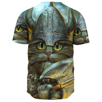 Viking Clothing Vikings Cat Warrior Baseball Jersey RLT12 - Wonder Print Shop