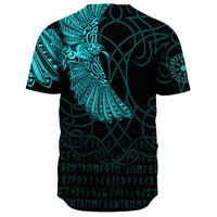 Viking Clothing Viking Odin's Celtic Ravens Cyan Version Baseball Jersey RLT12 - Wonder Print Shop