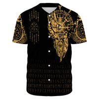 Viking Clothing Viking Compass Vegvisir Tattoo Gold Version Baseball Jersey RLT12 - Wonder Print Shop