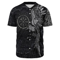 Viking Clothing Vegvisir With Raven Viking Compass Baseball Jersey RLT12 - Wonder Print Shop