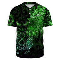 Viking Clothing Viking Odin Tattoo Green Version Baseball Jersey RLT12 - Wonder Print Shop