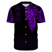 Viking Clothing Viking Compass Vegvisir Tattoo Purple Version Baseball Jersey RLT12 - Wonder Print Shop