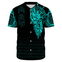 Viking Clothing Viking Compass Vegvisir Tattoo Cyan Version Baseball Jersey RLT12 - Wonder Print Shop